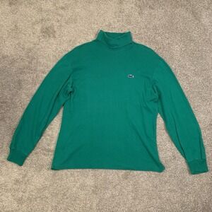 Izod Lacoste Turtleneck Long Sleeved Shirt Pullover Vintage Men NO SIZE TAG READ